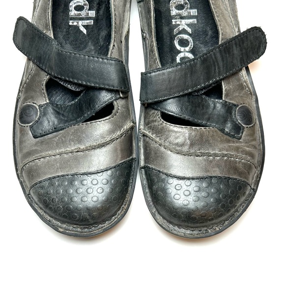 DKode Black + Grey Leather Mary Jane Flats | 38 - Picture 5 of 6